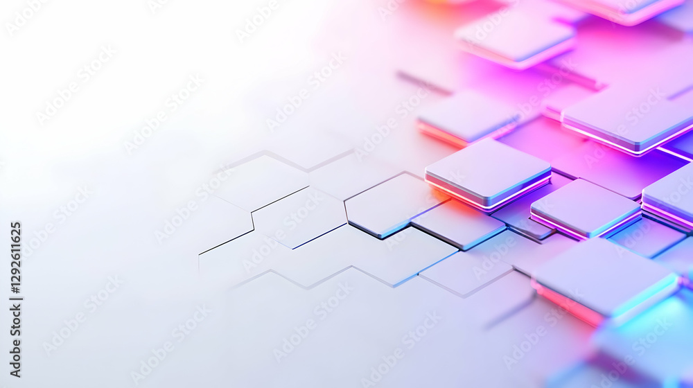Aufkleber abstract geometric background with soft color gradients and highlights