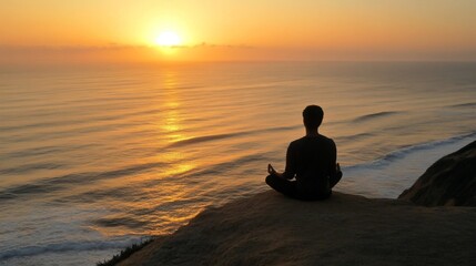 Sunrise Meditation Cliffside View