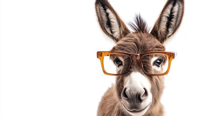 Fototapeta premium donkey wearing glasses