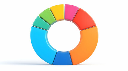 Obraz premium Colorful Circular Segments Representing Business Growth and Ideas