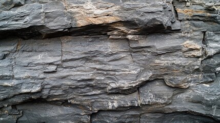 Gray Rock Formation: A Textured Stone Wall