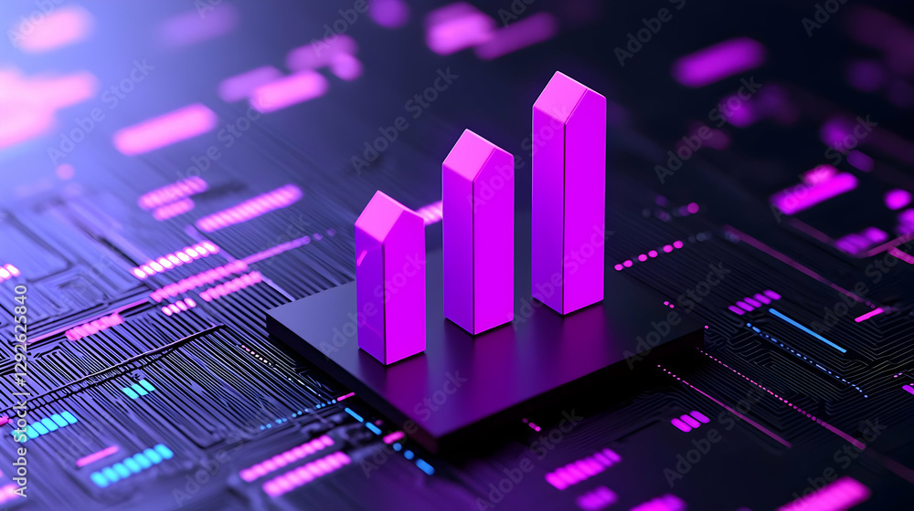 Poster trendy graphs and data visualization with futuristic background