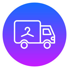 Gradient Line Art Laundry Service Circle Icon