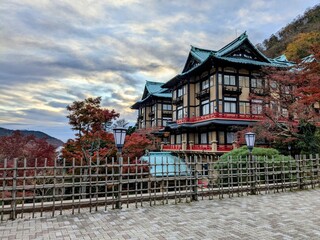 the beautiful classic hotel in Hakone, Japan