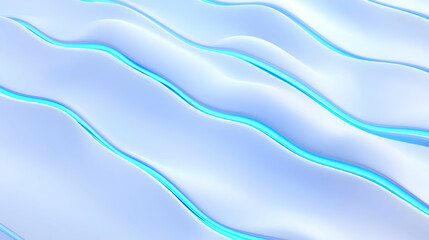 Naklejka premium Smooth Waves of Blue and White Flowing Fabric Abstract Background