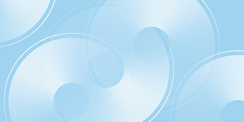 Abstract banner background pastel colorful  blue and white gradations. Circle effect style illustration design modern