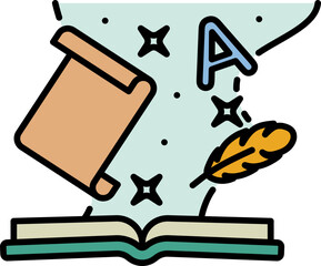 Literature book line icon