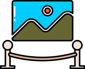 Painting display line icon