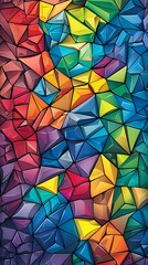 Retro vaporwave color spectrum polygonal abstract poster background