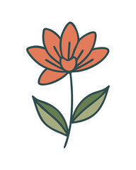 garden Blooming tulip flower icon