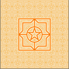 Abstract Star Pattern with Geometric Design in Warm Earth Tones