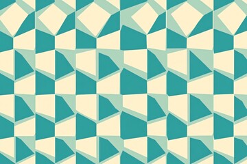 Obraz premium aqua flat geometric background combined with optical illusion