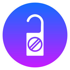 Gradient Glyph Do Not Disturb Door Hanger Square Icon
