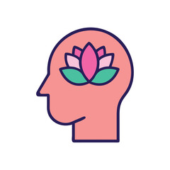 Mental Health Growth and Mindfulness Icon