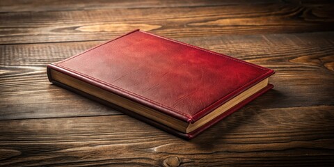 Classic French legal code book with red leather cover on a wooden desk , official documents, law,  official documents, law