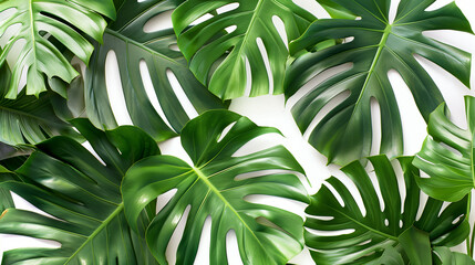 green leaves wall background