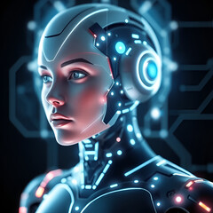 Obraz premium futuristic robot woman