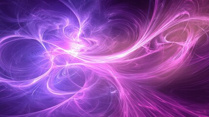 Obraz premium bstract neon waves in purple and pink