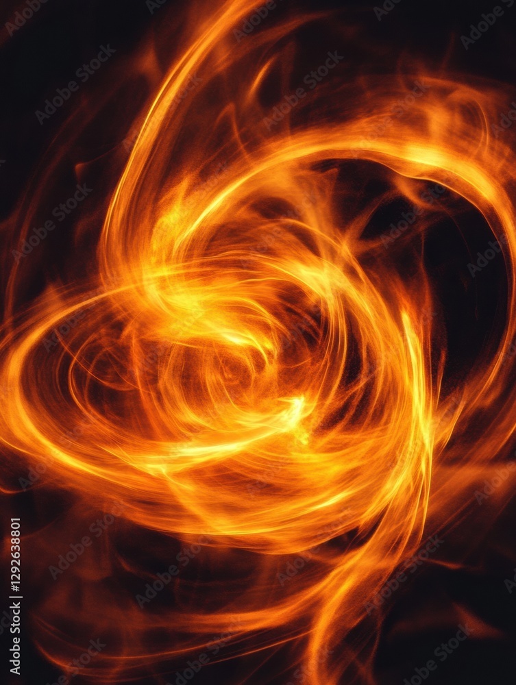 Leinwandbilder vibrant abstract glowing gas swirls create dynamic energy flow in the dark atmosphere. generative ai
