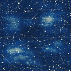 Fototapeta premium Starry background showcasing a beautiful display of bright stars illuminating the dark night sky