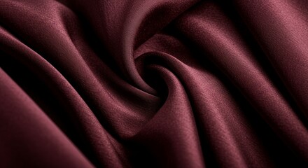 Obraz premium Burgundy Satin Drape: Luxurious Texture, Elegant Swirls