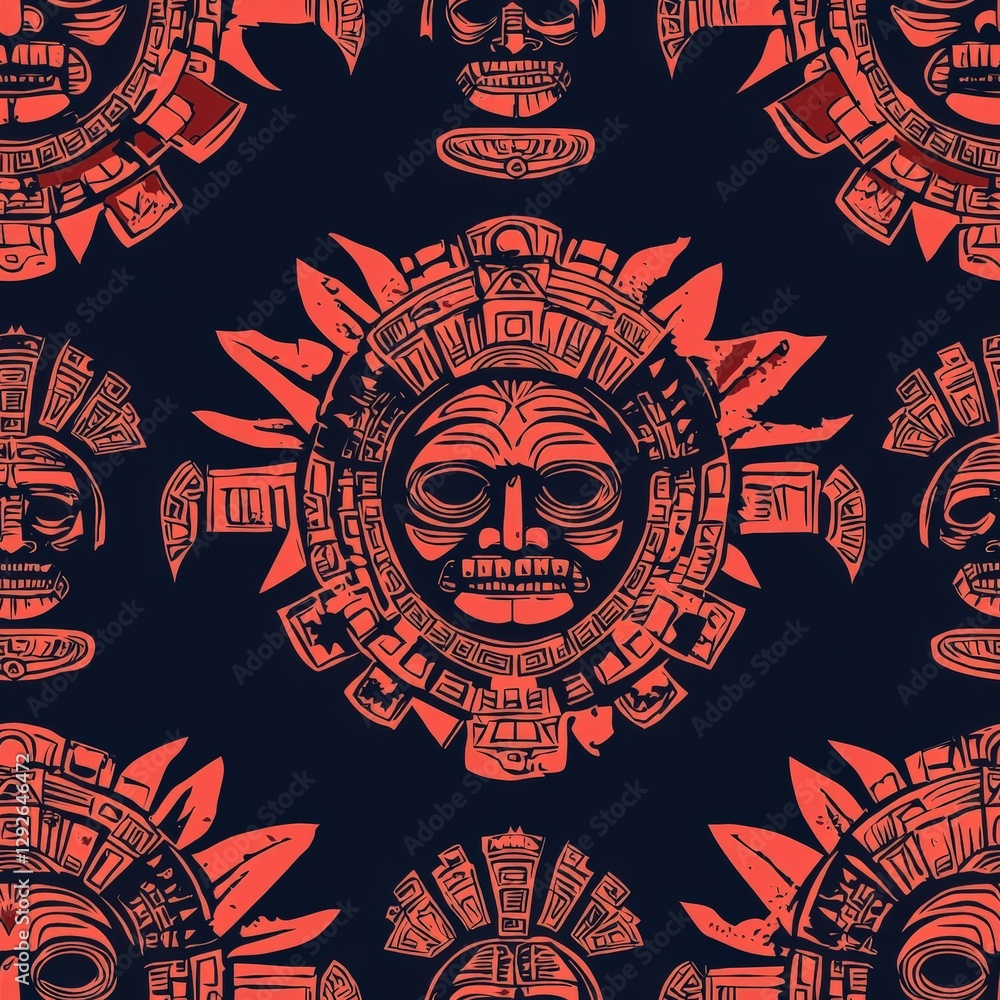 Poster bold pattern featuring dual skulls in a unique design that merges art and edgy aesthetics