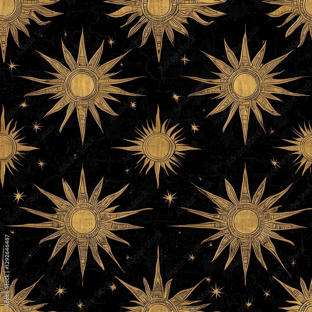 Poster captivating pattern of stars creating a celestial design evoking wonder and imagination