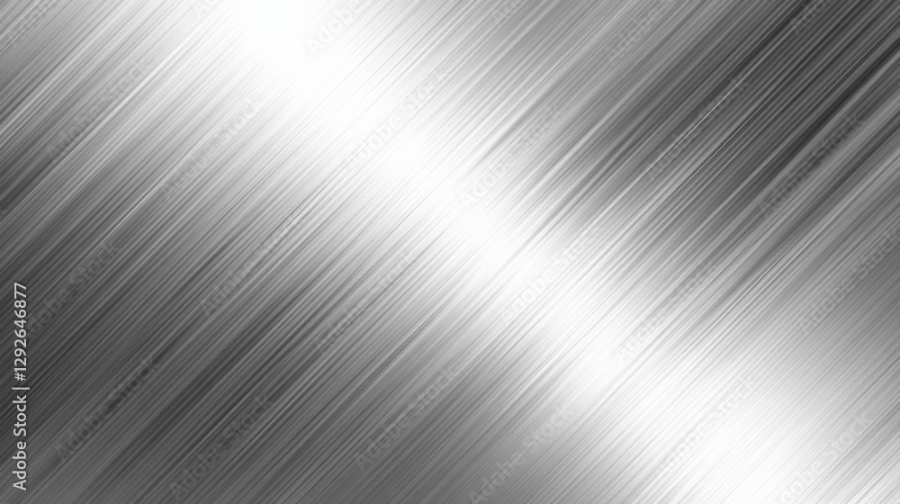 Poster abstract metallic background with diagonal light streaks reflecting a sleek texture