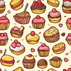 Vibrant collection of cupcakes displayed together in a mouthwatering array of colors and flavors