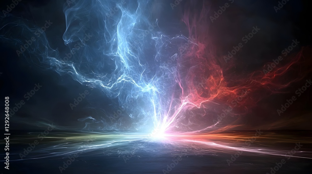 Leinwandbilder A captivating and visually stunning image depicting an interdimensional portal with shimmering iridescent energy fields that seem to pulse and radiate with a mystical otherworldly presence