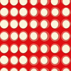 Red and white polka dot pattern creating a playful and vibrant visual texture for design projects