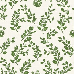 Stunning green floral pattern featuring vibrant flowers and leaves perfect for design and decoration