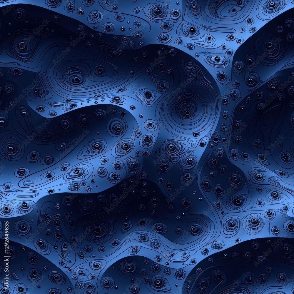 Poster vibrant blue background with water droplets creating a refreshing and invigorating atmosphere