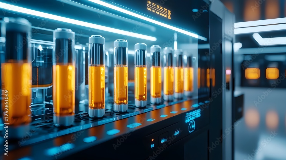 Poster a futuristic vending machine concept showcasing a modern streamlined design that dispenses sleek vap