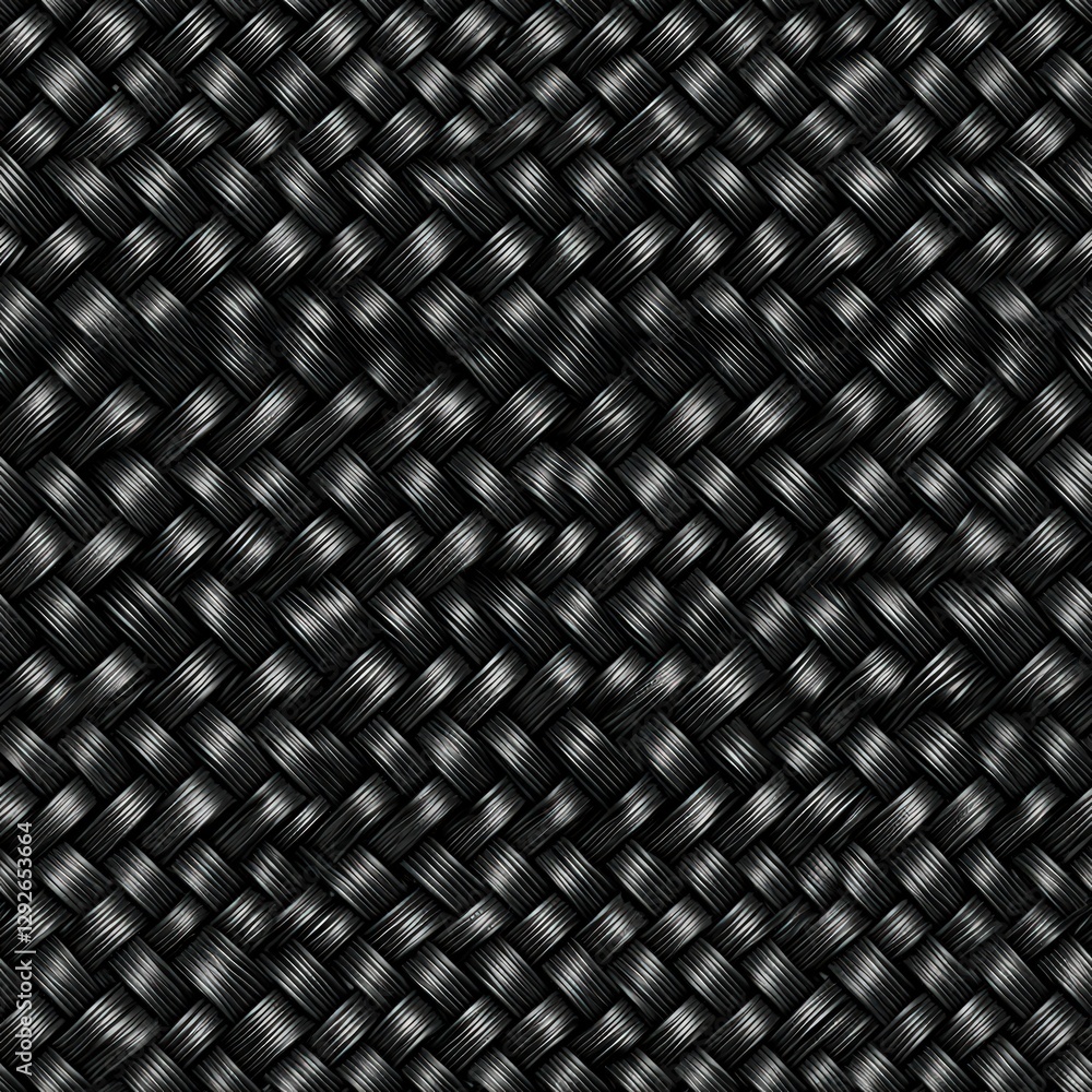 Poster luxurious black woven fabric texture showcasing a soft feel and intricate weave patterns