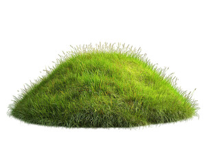 lush, grassy burial mound isolated on transparency background, symbolizing nature beauty and tranquility. This ancient structure evokes sense of history and reverence