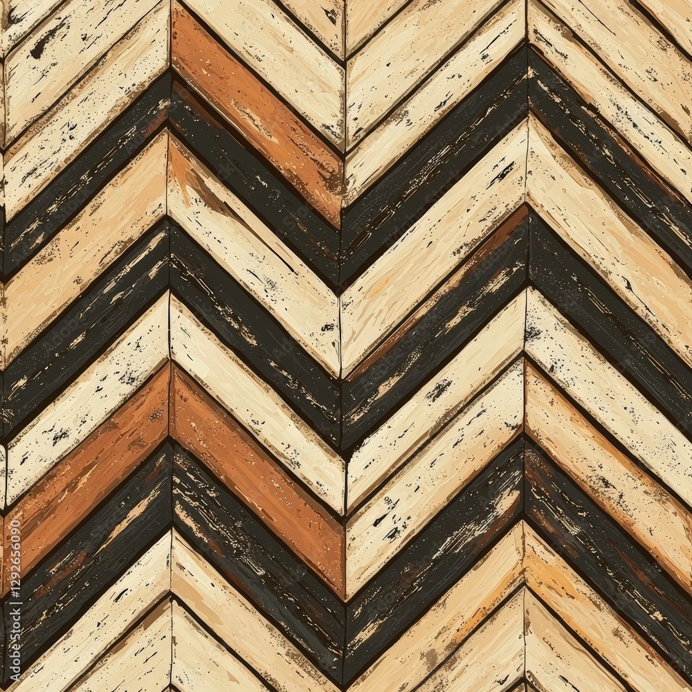 Poster abstract textured pattern of repeated chey design in vibrant colors creating visual interest