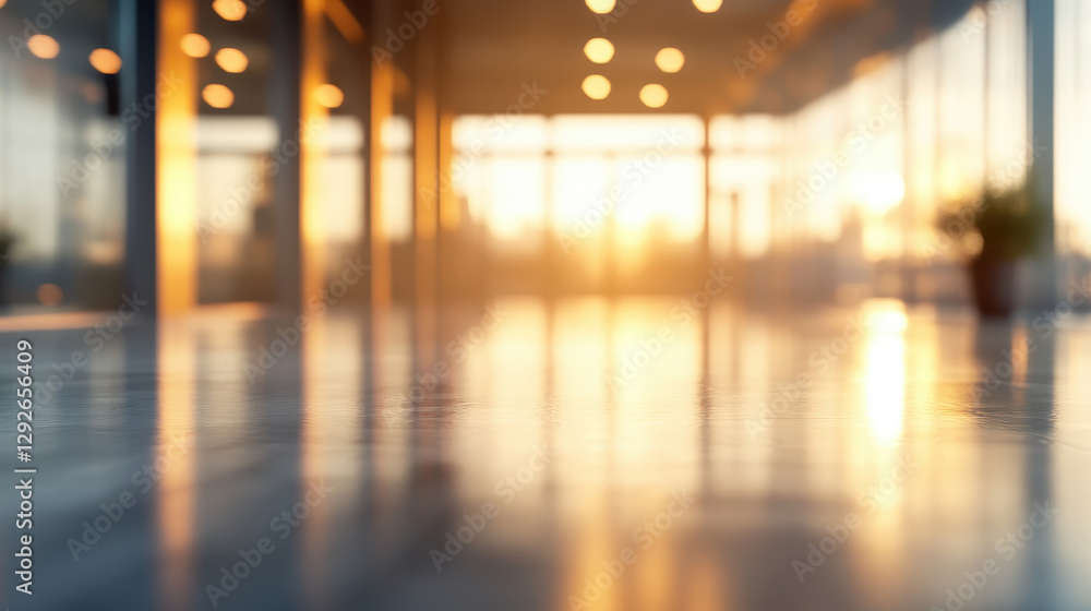 Poster bokeh in the terminal lobby