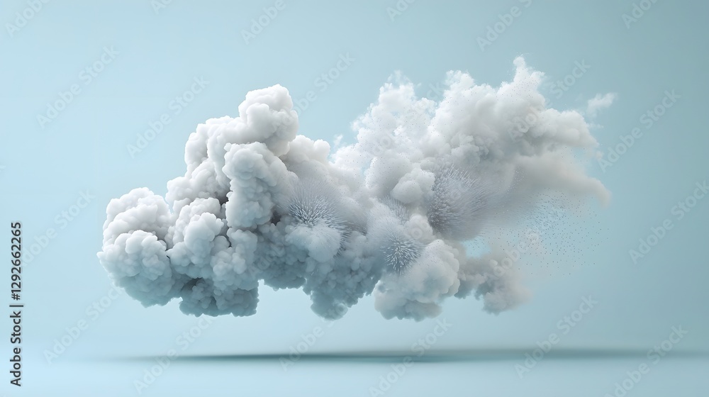 Leinwandbilder captivating image showcasing abstract surreal vapor clouds forming unique mesmerizing patterns in mi