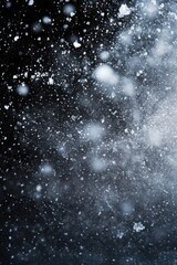 Obraz premium A frosty winter wonderland background with snowflakes falling gently