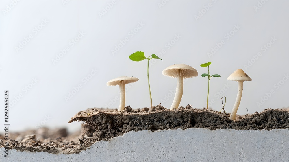 Poster closeup of resilient fungi thriving in high radiation environment highlighting cellular adaptation a