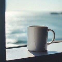 Obraz premium Coastal Morning Coffee