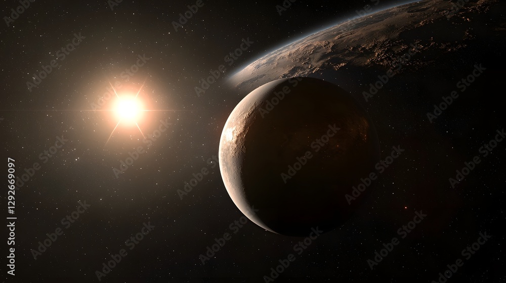 Aufkleber detailed interactive map of the exoplanet proxima b