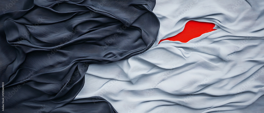 Aufkleber dynamic fabric composition abstract art textiles studio environment close-up perspective visual cont