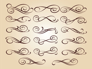 Fototapeta premium 3686.eps calligraphic design elements and page decoration