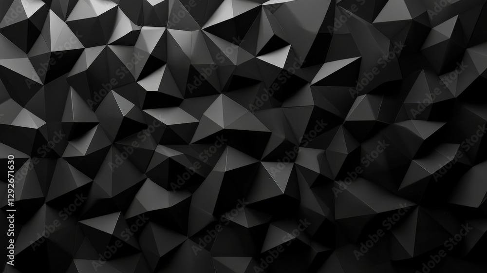 Poster abstract black geometric shapes with varying textures and angles creating a modern background
