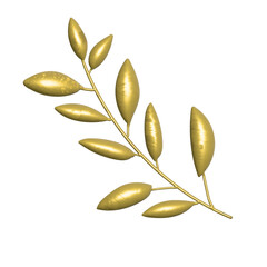 3d rendered Golden grass for Design Elements
