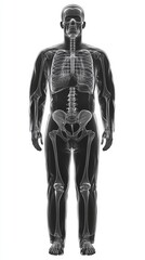Fototapeta premium X-ray image of human full body. front view