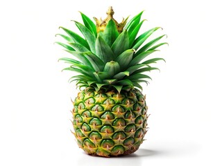 Fototapeta premium A whole, fresh pineapple, candid photo, rough exterior.