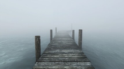 Obraz premium ld wooden dock on tranquil water